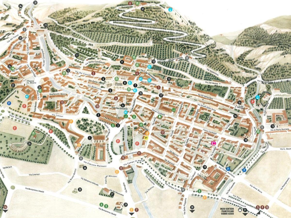 Ferienwohnung Casa Armanni - La Tua Casa Di Pietra Gubbio Exterior foto